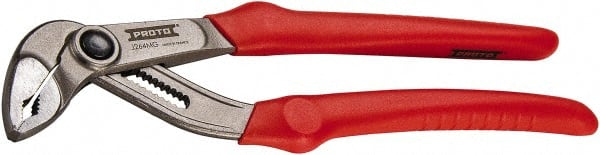 Proto - 12-19/32" OAL, 1-59/64" Max Capacity, 73mm Jaw Length, 12 Position Tongue & Groove Pliers - Slim Head - Exact Tooling