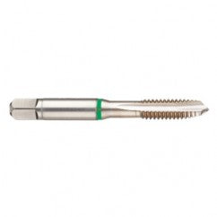 41836 2B 3-Flute Cobalt Green Ring Spiral Point Plug Tap-Bright - Exact Tooling