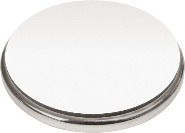 Mag-Mate - 1-1/2" Diam x 1/8" High Neodymium Rare Earth Magnet - 77 Lb Max Capacity, 180°F Max, Nickel Plated - Exact Tooling