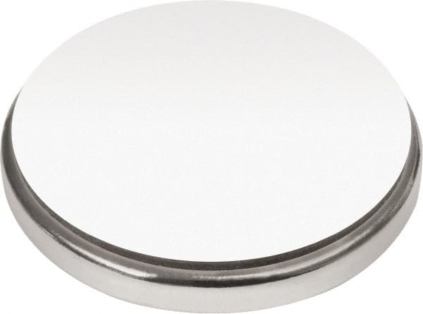 Mag-Mate - 1" Diam x 1/8" High Neodymium Rare Earth Magnet - 37.3 Lb Max Capacity, 180°F Max, Nickel Plated - Exact Tooling