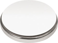 Mag-Mate - 1" Diam x 1/8" High Neodymium Rare Earth Magnet - 37.3 Lb Max Capacity, 180°F Max, Nickel Plated - Exact Tooling