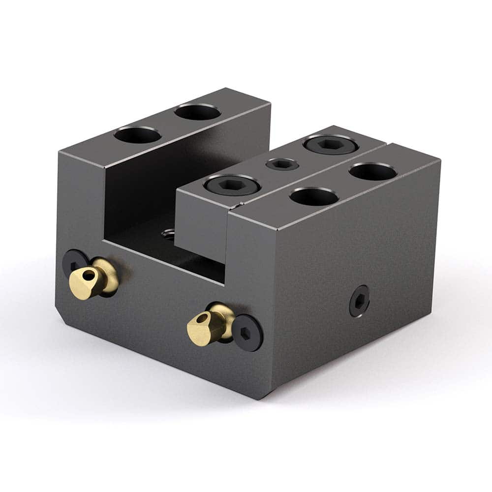 Global CNC Industries - Turret & VDI Tool Holders; Type: Hwacheon OD Facing Block ; Clamping System: 74mm X 30mm ; Tool Axis: OD ; Through Coolant: No ; Outside Diameter (Decimal Inch): 1.0000 ; Additional Information: 4 Mounting Holes - Exact Tooling