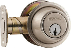 Schlage - 1-3/8 to 1-3/4" Door Thickness, Satin Chrome Finish, Single Cylinder Deadbolt with Thumb Turn - - Exact Tooling
