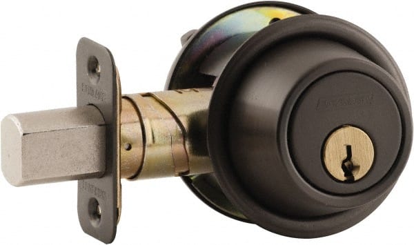 Schlage - 1-3/8 to 1-3/4" Door Thickness, Satin Chrome Finish, Single Cylinder Deadbolt with Thumb Turn - - Exact Tooling