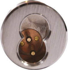 Arrow Lock - 7 Piece Less Cylinder Rim Cylinder - Satin Chrome Coated, Brass - Exact Tooling