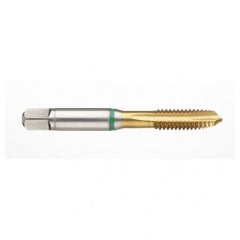 41168 2B -Flute Cobalt Green Ring Spiral Point Plug Tap-TiN - Exact Tooling