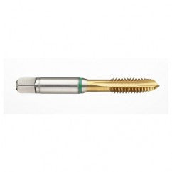 40671 2B 4-Flute Cobalt Green Ring Spiral Point Plug Tap-TiN - Exact Tooling