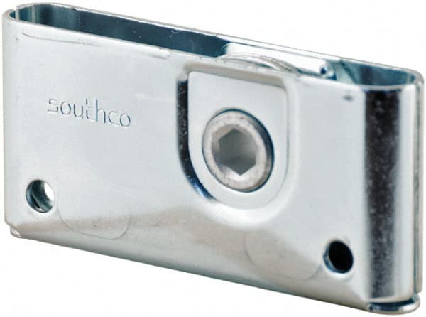 Made in USA - 1-3/4" Long x 0.64" Wide x 3.69" High, Draw Latch - Zinc Plated Steel, with Plain Steel Finish - Exact Tooling