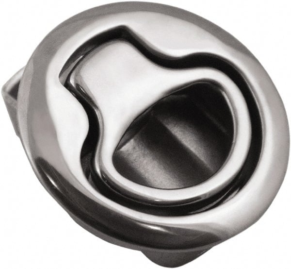 Value Collection - 1.96" Long x 0.88" Wide x 2.82" High, Flush Pull Latch - 316 Stainless Steel, with Electropolished Finish - Exact Tooling