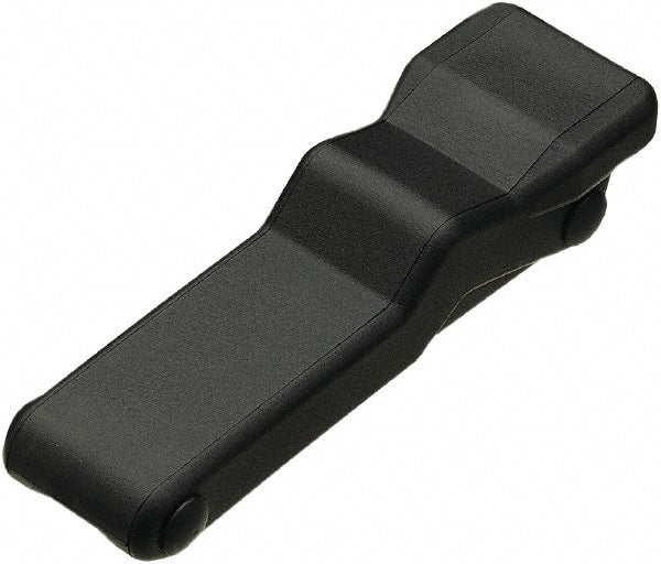 Made in USA - 5.95" Long x 1.8" Wide x 1.16" High, Draw Latch - Rubber, with Black Finish - Exact Tooling