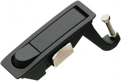 Made in USA - 4.29" Long x 1.61" Wide x 3.31" High, Lever Latch - Zinc Plated Steel, with Black Powder Coat Finish - Exact Tooling