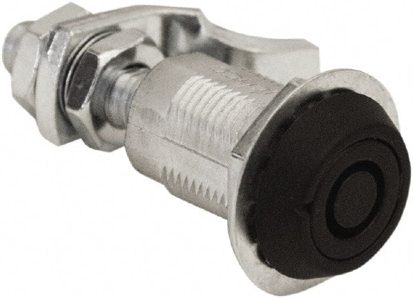 Made in USA - 2.77" Long x 1.13" Wide x 1/4" High, Compression Latch - Zinc Plated Steel, with Black Powder Coat Finish - Exact Tooling