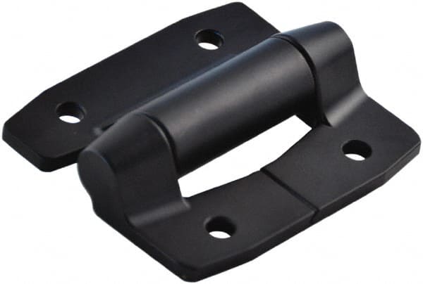 Value Collection - 2-3/4" Long x 3.16" Wide, Heavy Duty Hinge - Aluminum, Black Powder Coat Finish - Exact Tooling