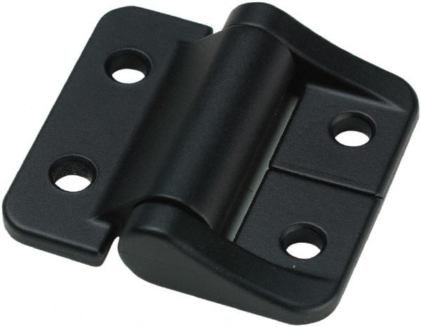 Value Collection - 1.58" Long x 1-1/2" Wide, Aluminum Door Hinge - Aluminum, Black Finish - Exact Tooling