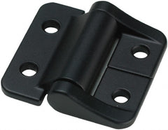 Value Collection - 1.58" Long x 1-1/2" Wide, Aluminum Door Hinge - Aluminum, Black Finish - Exact Tooling