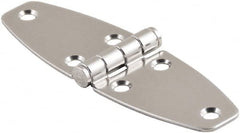 Made in USA - 4.02" Long x 4.65" Wide, Cabinet Hinge - 316 Stainless Steel, High Gloss Finish - Exact Tooling