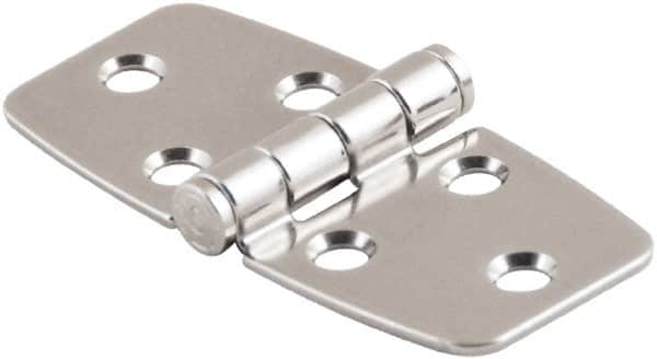 Made in USA - 2.44" Long x 3.07" Wide, Cabinet Hinge - 316 Stainless Steel, High Gloss Finish - Exact Tooling