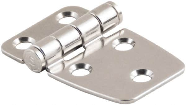 Made in USA - 1.73" Long x 2.28" Wide, Cabinet Hinge - 316 Stainless Steel, High Gloss Finish - Exact Tooling