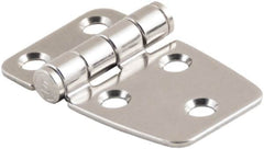 Made in USA - 1.73" Long x 2.28" Wide, Cabinet Hinge - 316 Stainless Steel, High Gloss Finish - Exact Tooling