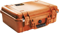 Pelican Products, Inc. - 14-1/16" Wide x 6-15/16" High, Clamshell Hard Case - Orange, Polyethylene - Exact Tooling