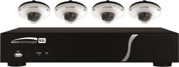 Speco - Security Camera Recorders Type: 8 Channel Plug & Play Network Video Recorder and IP Camera Kit Hard Drive Size: 2 TB - Exact Tooling