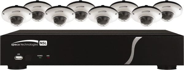 Speco - Security Camera Recorders Type: 8 Channel Plug & Play Network Video Recorder and IP Camera Kit Hard Drive Size: 2 TB - Exact Tooling