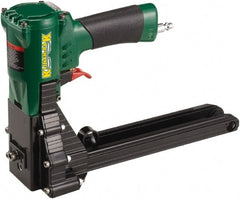 Klinch-Pak - Pneumatic Staple Gun - 1-3/8" Staples, 100 Lb Capacity, Green, Aluminum - Exact Tooling