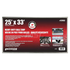 Erickson Manufacturing - Tarps & Dust Covers; Material: Polyethylene ; Width (Feet): 25.00 ; Grommet: Yes ; Color: Silver ; Length: 33 - Exact Tooling