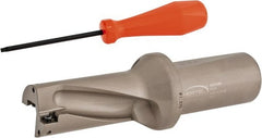 Hertel - 2-3/4" Max Drill Depth, 2xD, 1-3/8" Diam, Indexable Insert Drill - 2 Inserts, 1-1/2" Shank Diam, Straight Shank - Exact Tooling