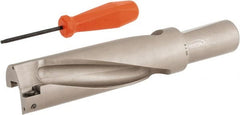 Hertel - 6" Max Drill Depth, 3xD, 2" Diam, Indexable Insert Drill - 2 Inserts, 1-1/2" Shank Diam, Straight Shank - Exact Tooling