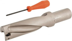 Hertel - 5-1/4" Max Drill Depth, 3xD, 1-3/4" Diam, Indexable Insert Drill - 2 Inserts, 1-1/2" Shank Diam, Straight Shank - Exact Tooling