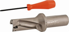 Hertel - 2-1/2" Max Drill Depth, 2xD, 1-1/4" Diam, Indexable Insert Drill - 2 Inserts, 1-1/4" Shank Diam, Straight Shank - Exact Tooling