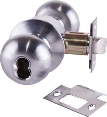 Arrow Lock - Entrance Lever Lockset - 2-3/4" Back Set, Steel, Brushed Chrome Finish - Exact Tooling