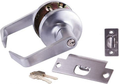 Arrow Lock - Storeroom Lever Lockset - 2-3/4" Back Set, Steel, Brushed Chrome Finish - Exact Tooling
