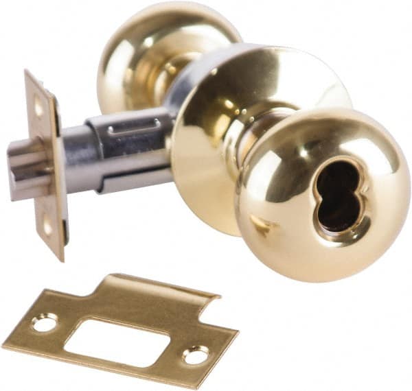 Arrow Lock - Entrance Lever Lockset - 2-3/4" Back Set, Steel, Bright Brass Finish - Exact Tooling