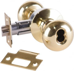 Arrow Lock - Entrance Lever Lockset - 2-3/4" Back Set, Steel, Bright Brass Finish - Exact Tooling
