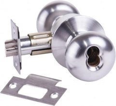 Arrow Lock - Entrance Lever Lockset - 2-3/4" Back Set, Steel, Brushed Chrome Finish - Exact Tooling