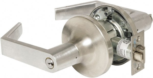 Yale - Entrance Lever Lockset - 2-3/4" Back Set, Steel, Brushed Chrome Finish - Exact Tooling