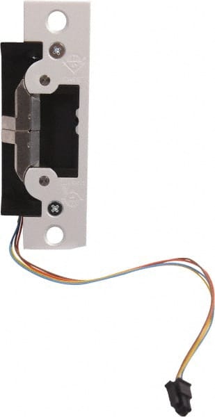 Adams Rite - 3.38" Long x 1" Wide, Clear Anodized Finish, Electric Door Strike - Field Selectable 12, 16, or 24 VAC/DC, VAC/VDC Power, Zinc Alloy - Exact Tooling