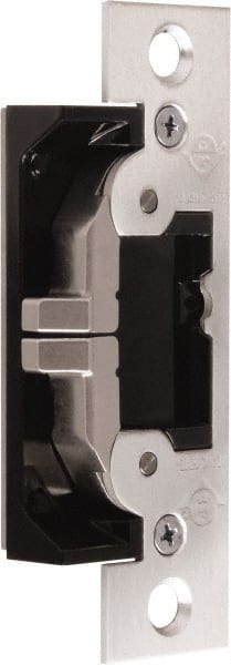 Adams Rite - 3.38" Long x 1" Wide, Clear Anodized Finish, Electric Door Strike - Field Selectable 12, 16, or 24 VAC/DC, VAC/VDC Power, Zinc Alloy - Exact Tooling