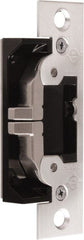 Adams Rite - 3.38" Long x 1" Wide, Clear Anodized Finish, Electric Door Strike - Field Selectable 12, 16, or 24 VAC/DC, VAC/VDC Power, Zinc Alloy - Exact Tooling