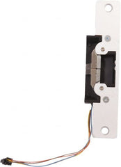 Adams Rite - 3.38" Long x 1" Wide, Clear Anodized Finish, Electric Door Strike - Field Selectable 12, 16, or 24 VAC/DC, VAC/VDC Power, Zinc Alloy - Exact Tooling