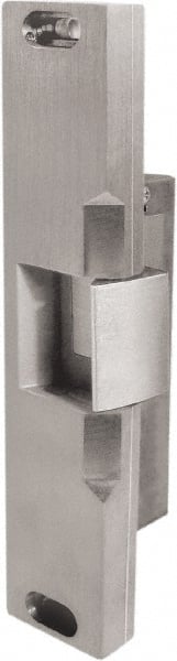 Hes - 13.38" Long x 3/4" Wide, Satin Stainless Steel Finish, Electric Door Strike - 12/24 VDC, Corded Power, Zinc Alloy - Exact Tooling
