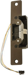 Adams Rite - 4.88" Long x 1-1/4" Wide, Dark Bronze Anodized Aluminum Finish, Electric Door Strike - 24 Volt, VDC Power, Zinc Alloy - Exact Tooling