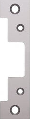 Hes - 4.88" Long x 1.06" Wide, Satin Stainless Steel Finish, Electric Door Strike Faceplate - 1, Electric Power, Zinc Alloy - Exact Tooling