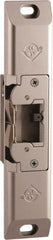 Adams Rite - 3.38" Long x 1" Wide, Clear Anodized Finish, Electric Door Strike - Field Selectable 12, 16, or 24 VAC/DC, AC/DC Power, Zinc Alloy - Exact Tooling