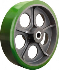 Hamilton - 20 Inch Diameter x 5 Inch Wide, Polyurethane on Cast Iron Caster Wheel - 9,000 Lb. Capacity, 5-1/4 Inch Hub Length, 1-1/2 Inch Axle Diameter, Tapered Roller Bearing - Exact Tooling