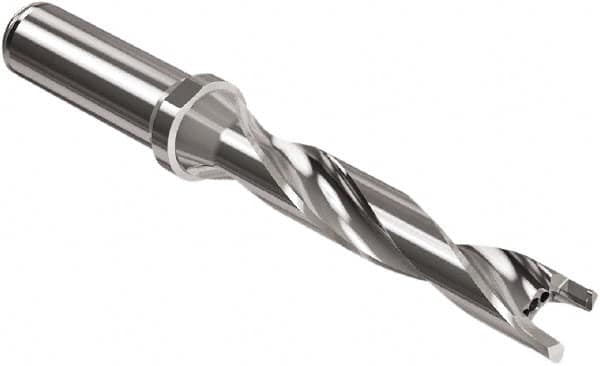 Seco - Crownloc Plus Series, 18 Head Connection, 5xD, 3/4" Shank Diam, Drill Body - 125.3mm Body to Flange Length, SD405 Toolholder, 18mm Nose Diam, 107.3mm Flute Length - Exact Tooling