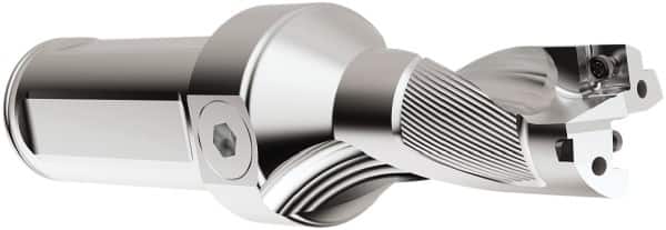 Seco - 1-1/2" Max Drill Depth, 2xD, 3/4" Diam, Indexable Insert Drill - 2 Inserts, 1" Shank Diam, Straight Shank - Exact Tooling