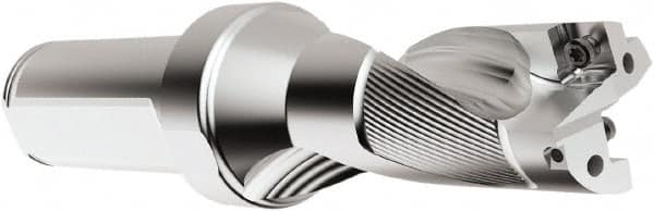 Seco - 3-1/4" Max Drill Depth, 2xD, 1-5/8" Diam, Indexable Insert Drill - 2 Inserts, 1-1/2" Shank Diam, Straight Shank - Exact Tooling